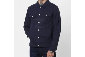 Wholesale Custom Logo Front 100% Cotton Men's Jeans Jacket Breathable Eco-Friendly High Quality Outdoor Winter Use