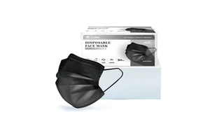 Black Fashionable Respirator For Adults Non-Woven & Melt Blown Fabric Face Mask