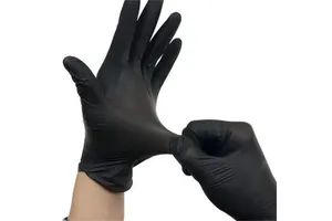 Wholesale 6 Mil Nitrile Gloves 8mm 9 Inch Barber Tattoo Shop Beauty Pink Glove Custom Box Powder Free Black Nitrile Palm Gloves
