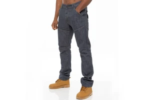 New Casual Loose Plus Size Men's Jeans Breathable Denim High Waist Solid Pattern Straight Style Autumn Fashion