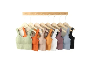 New Arrival Breathable Sports Bra Crop Top Anti-sweat Fitness Top Women Seamless Yoga Bra Push up Sport Top