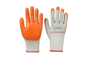 Wholesale Price Cotton Latex Coated Glove Industrial Hand Protective Work Safety Gloves for Construction