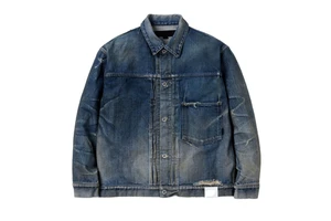 Hot Selling Men's Vintage Denim Jacket High Quality Winter Formal Outerwear Breathable Eco-Friendly Y2K Design Patchwork