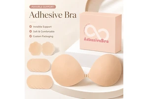 Niidor Adhesive Bra Strapless Ultra Sticky Invisible Push Up Silicone Bra Multiple Colors Sizes Reusable For Backless Dress