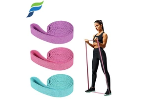 YETFUL Custom Logo Gym Fitness Long Elastic Belt Squat Hip Yoga Stretching Long Hip Resistance Booty Band