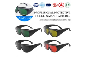 Laser Glasses CE EN207 532nm 1064nm OD6 Anti-Impact Eyewear For Industrial Laser Equipment And Aesthetic Treatments Laser Safety