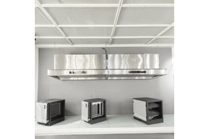 POLYGEE 3000~4800CMH Commercial Kitchen Smoke Air Extractor Electrostatic Precipitator Range Hood For Big Restaurant
