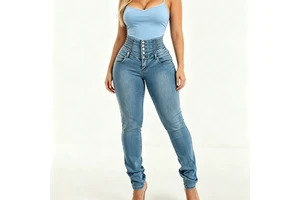 Women's High Waist Skinny Jeans Slim Fit Stretch Denim Pencil Pants Butt Lift Vintage Blue Trousers For Women OEM