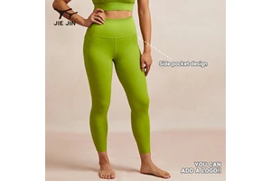 JIEJIN New Styles Basic Solid Breathable Tummy Control High Waist Trainer Woman Fitness Pant Yoga Legging