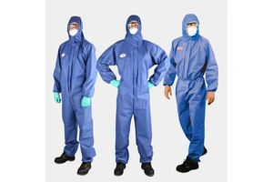 Free Sample CE Approved Bule K1500 Smms Nuclear Protection Disposable Safety Clothing Coverall Suits
