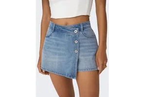 Custom Women's Skinny Fit Streetwear Denim Shorts Drawstring Closure Washed Breathable Spandex/Polyester Low Price Wholesale