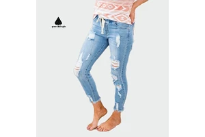 Customize Design Women's Heavily Washed Distressed Pencil Leg Jeans Grunge Streetwear Rips Stretch Denim Pants