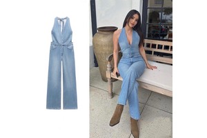 Latest Hot Selling Fashion Versatile Jean Jumpsuits Women Wide Leg Overalls Loose Strap Pants Denim Jumpsuit