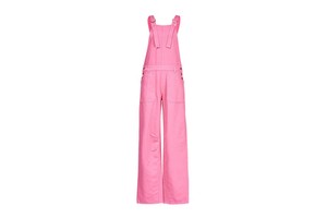 New Design Custom Pink Color Adjustable Straps Denim Fabric Suspender Trousers Women Fashion Overalls for Daily Wear