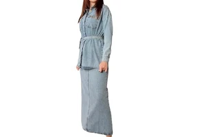 New Design Old Washed Casual Denim Dress Suit Women's Casual Set