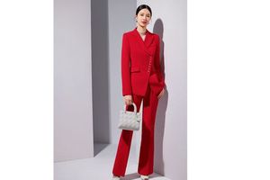 2417 Autumn Women's Professional Slim Fit Office Suit Set Plus Size Two Piece With Pants Business-Ready Plus Size Women's Suit