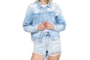 Factory Made Custom Logo Women's Denim Shorts Sets Summer High Quality Breathable Custom Made Logo Twin Sets for Ladies