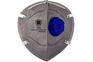 CS 1208 KP95 Respirator Mask 3-Layer Non-Woven Fabric Disposable with Breathing Valve for Dust and Harmful Gas Protection