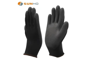 PU Coated Gloves13g Polyester/nylon Liner PU Coated White Black Grey Safety Gloves Garden Glove