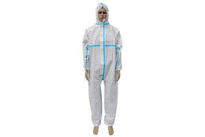 Disposable Waterproof Anti-static Coverall Hood Boot PPE Kit Microporous Protection for Cleanroom Use Hazmat Suit for Wholesale