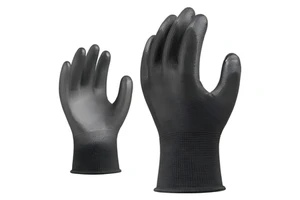 PU Coated Anti-static Durable Safety Gloves 13 Gauge 215-265mm Polyester/Nylon Breathable Liner Elastic Wrist Work Small Parts