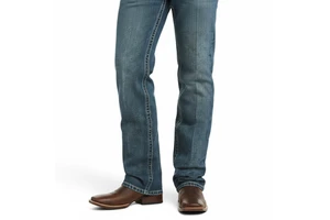Custom Men Denim Jeans Regular Fit Breathable Print Solid Long Straight Casual