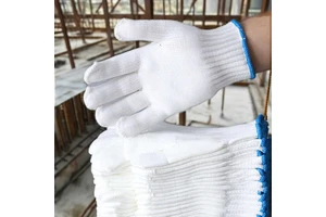 Wholesale Cheap White Household Safety Cotton Knitted Labor protection Painting Thumb Gloves Light for Construction Work