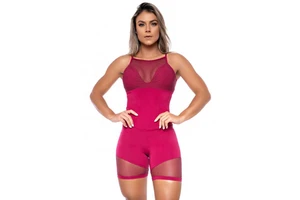 Sportswear Solid Color Sleeveless Fitness One Piece Jumpsuits High Tights Skinny Stretchy Knitted Sexy Club Breathable Jumpsuits