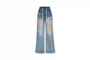 Hot Sell Women's Denim Jeans 2025 New Arrivals Breathable Straight High Waist Bell Bottoms