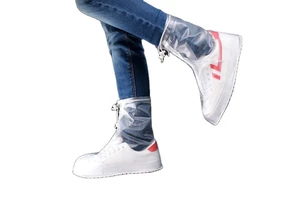 USA Direct Wholesale Unisex Rain Fashion Traveling Protective Safety Disposable PVC Waterproof Impact-Resistant 22cm Shoe Covers