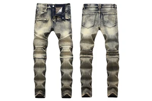 Plus Size Men's Mid Waist Jeans