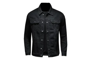 Mens High Quality Cotton Jean Jacket Set Featuring Stylish Design with Breathable Custom Denim Perfect for Winter Available