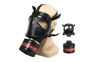 Full Face Anti-Fog Wide Lens Protective Mask with 40mm Gas Mask Filter Respirators & Masks