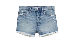 High Quality Women's Casual Denim Shorts Straight Mid Waist Washed Distressed Blue Summer Custom Design Size Quick Dry