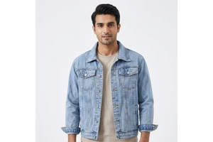Top Selling Men's Coated Denim Jackets Stand Collar Vintage Style Autumn Customized with ODM Services