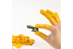 Anti-Static Disposable Nitrile Safety Gloves Beige Industrial Protective Finger Cots Hand-Rolled Dust-Free Powder-Free