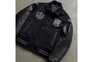 High Quality Leather Winter Mens Jackets Casual Style With Vintage Embroidery Patch Streetwear Printing Leather Bomber Jackets