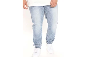 Customized Plus Size Men's Straight Leg Jeans High Quality Washed 100% Cotton Customized Colors Fashion Pants