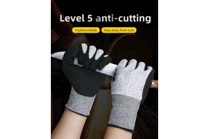 CE EN388 Certified ANSI/ISEA Cut Level 5 Nitrile Palm Coated Puncture-Resistant Abrasion-Resistant Tear-Resistant Safety Gloves