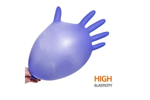 Comfortable Anti-Slip Clean Room Gloves Touch Screens Food Safe for Working Safety Purple 5mil Disposable Nitrile Gloves