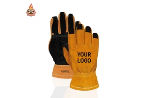 Manufacturer Surpplie Custom Logo Anti Cut Resistant Safety Glove Forest Fire-retardant Protective Rescue Firefighting Gloves