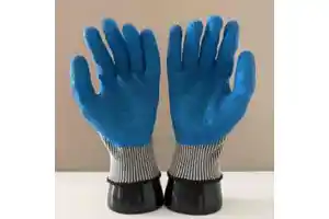 Factory Latex Crinkle Coated Gloves High Dexterity Safety Work Gloves for Electronics Dismantling