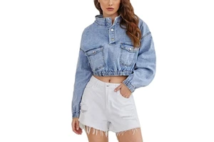 Denim Female Cropped Wholesale Jackets Woman Ladys Girls Denim Jacket