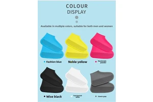 Waterproof Shoe Covers, Silicone Rain Shoe Cover Non-Slip Water Resistant Overshoes Outdoor Cycling Protectors for Men Women Kid