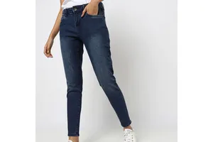 High Quality Women's Straight Leg Denim Pants | Breathable Skinny Fit High Waist Vintage Style Solid Jeans | Quick Dry