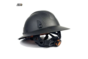 HBC ANSI Z89.1 Type I ABS Carbon Fiber Pattern Full Brim Ventilated Safety Helmet Industrial Construction Rescue Hard Hat