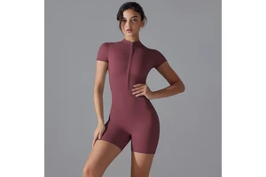 Popular Athletic High Elastic Breathable Smooth Zipper Comfortable Sports Jumpsuits Women
