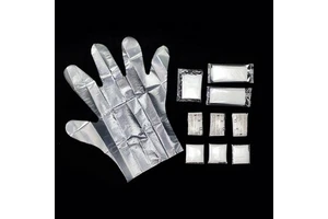 Hygienic Individually Packed PE Gloves Powder-Free, Multipurpose & Disposable, Compliant with Food & Hair Dye Safety Standards