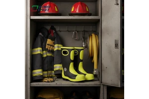 Best Selling Fire Resistant Safety Boots Waterproof Firemen Firefighting Rubber Rain Boots Steel Toe For Winter Autumn Seasons