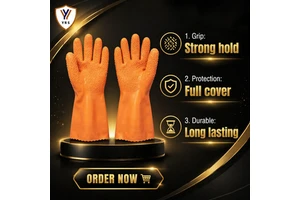 General Handling PVC Coated Safety Gloves Anti-Slip Anti-static Latex-free Work Gloves